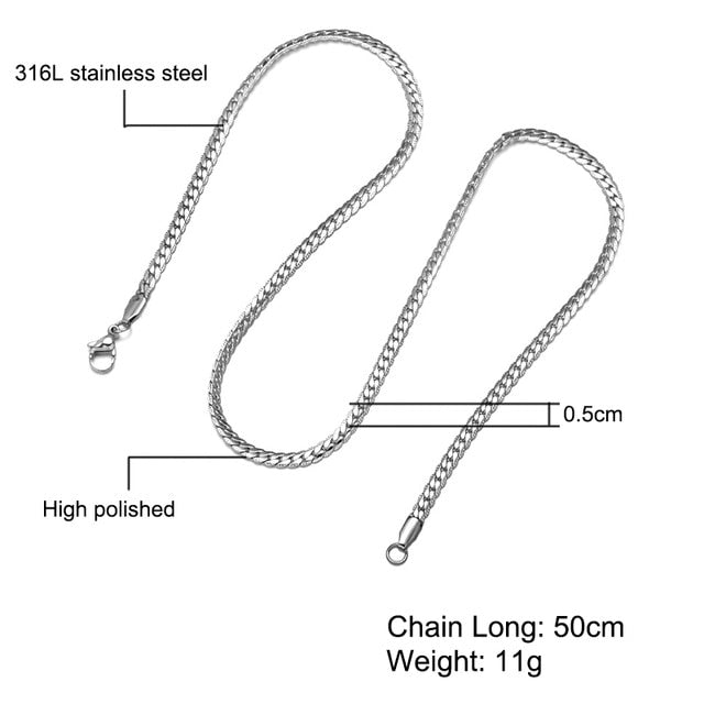 HIP Hop Gold Color stain resistant Steel Curb Cuban Link metal metal chain
Necklaces lovish style
Choker 50CM longer
Flat Snake metal metal chain
for Men Jewelry