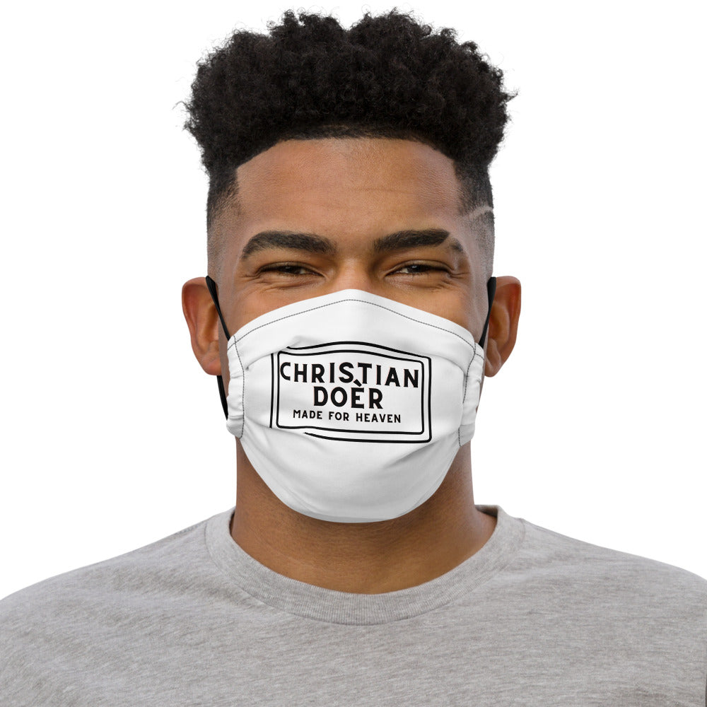 Christian Doer Made For Heaven Premium face mask