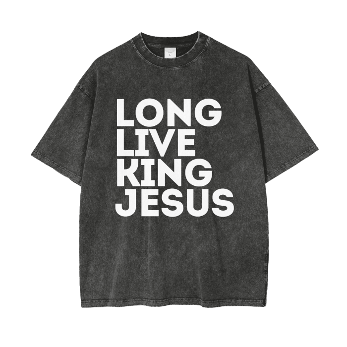 #LLKJ Acid Wash Oversize T-Shirt - 250 GSM