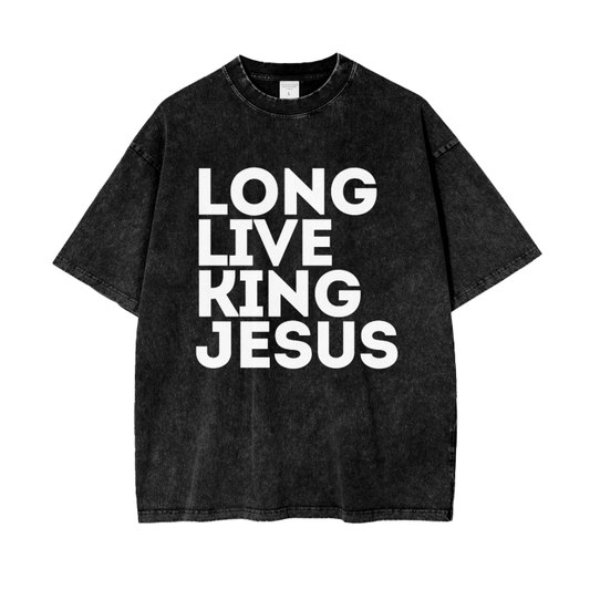 #LLKJ Acid Wash Oversize T-Shirt - 250 GSM