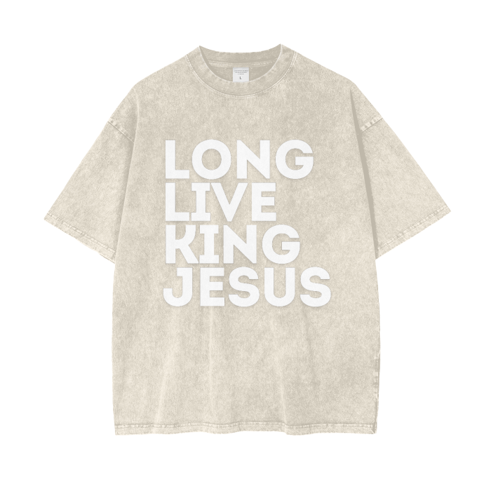 #LLKJ Acid Wash Oversize T-Shirt - 250 GSM