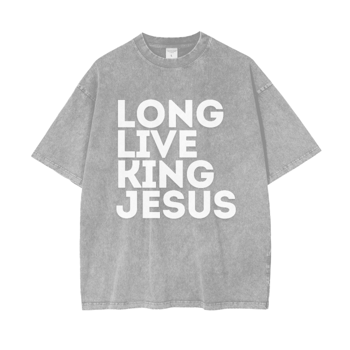 #LLKJ Acid Wash Oversize T-Shirt - 250 GSM