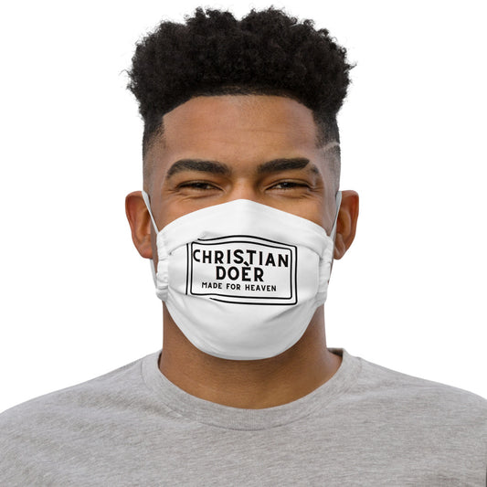 Christian Doer Made For Heaven Premium face mask