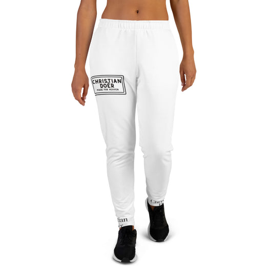 Christian Doer Heaven Label - Women's Joggers White