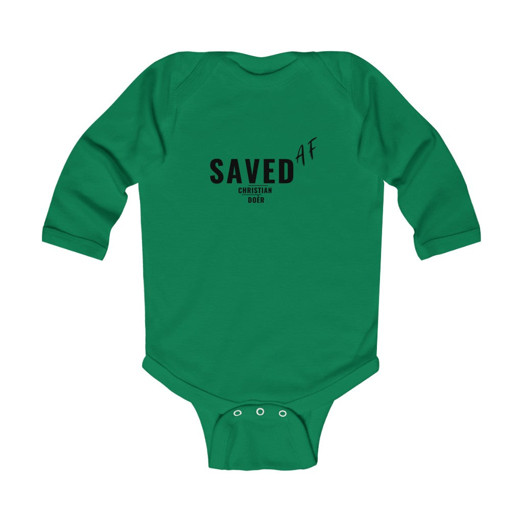 Christian Doèr ®  SAVED AND FORGIVEN Infant Long Sleeve Bodysuit