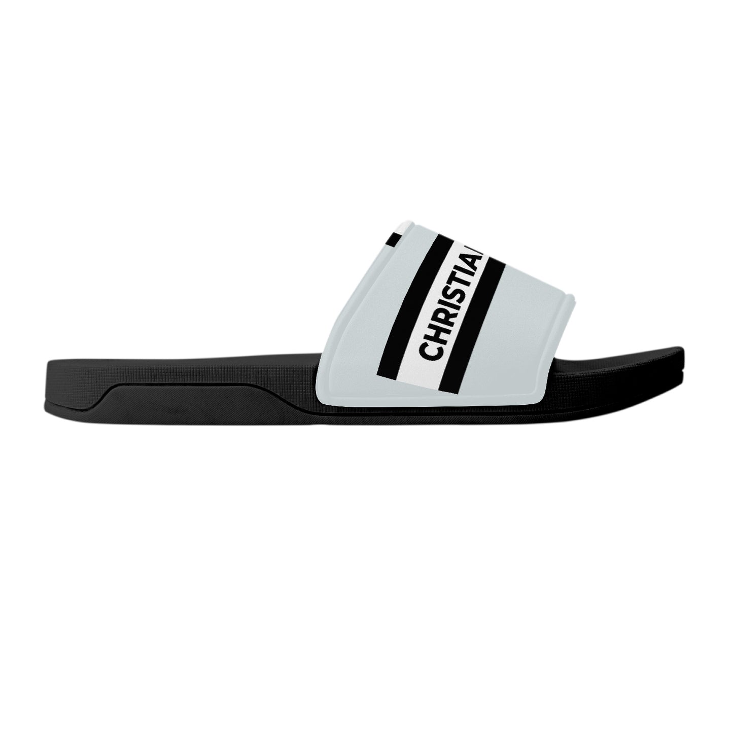 Christian Doer Designer Slide Sandals - Black